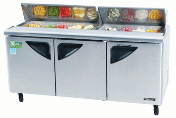 estación refrigerada para pizza